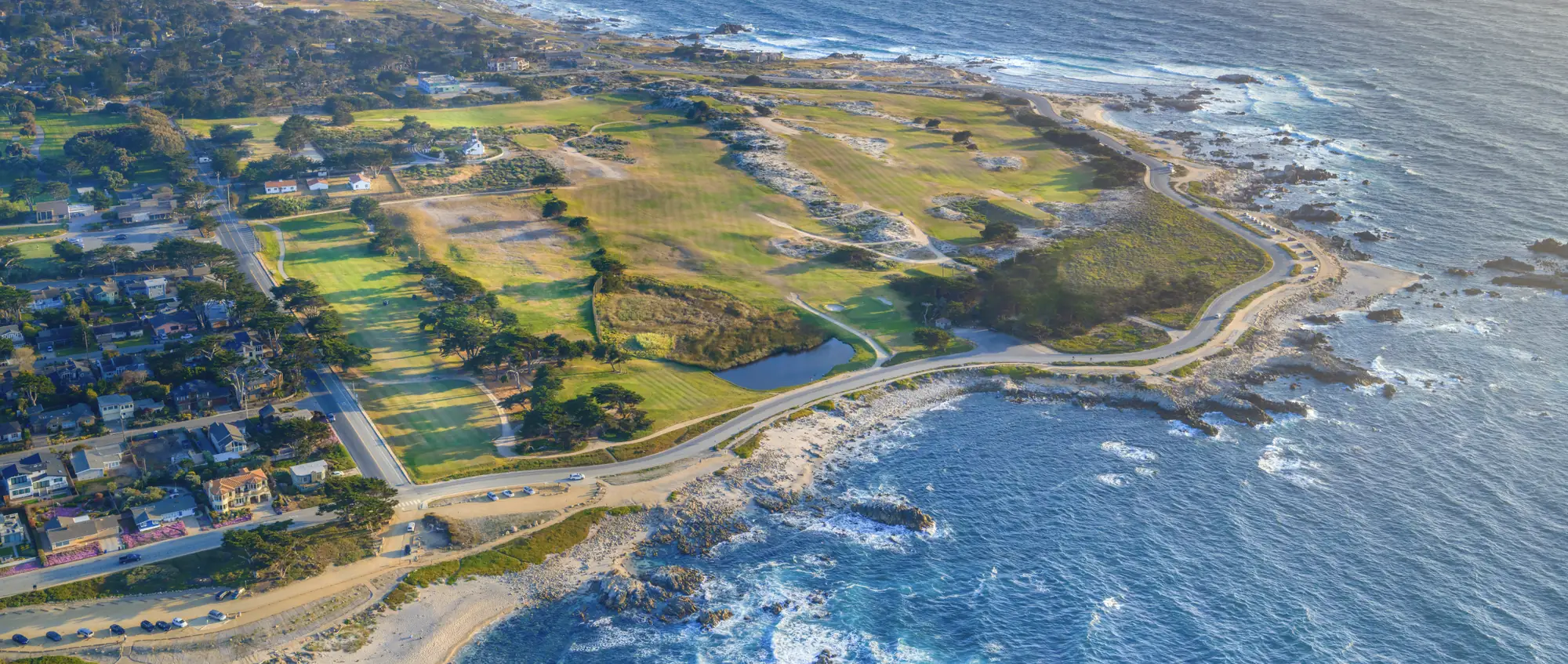 The shoreline at Pacific Grove Golf Links